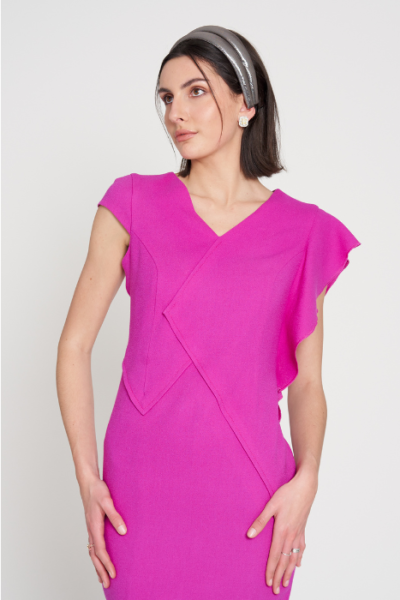 EVA Fuchsia Pink Wool Dress